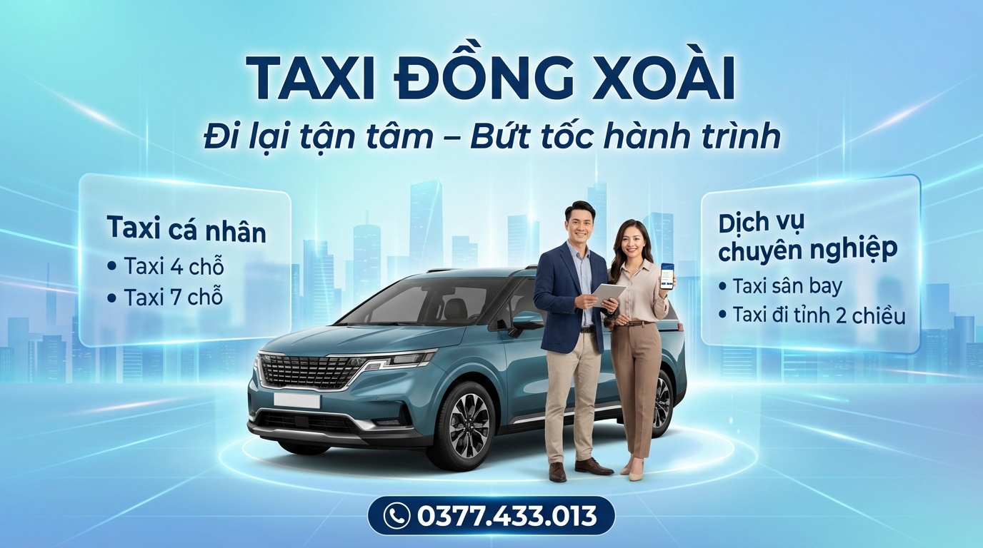 Taxi 4 chỗ Đồng Xoài phục vụ khách hàng tại Đồng Nai