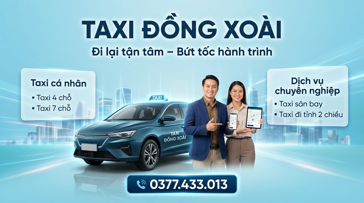 Taxi liên tỉnh Đồng Xoài nhận chuyến đường dài đi các tỉnh lân cận